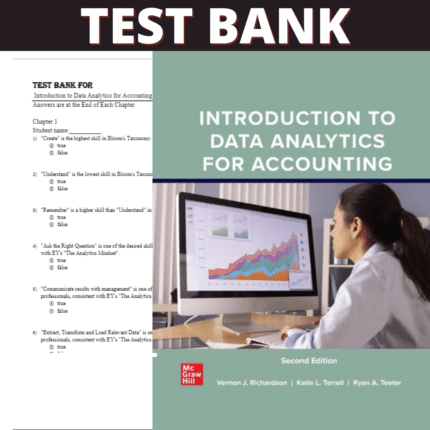 Test Bank for Introduction to Data Analytics for Accounting 2nd Edition (Richardson, 2024)