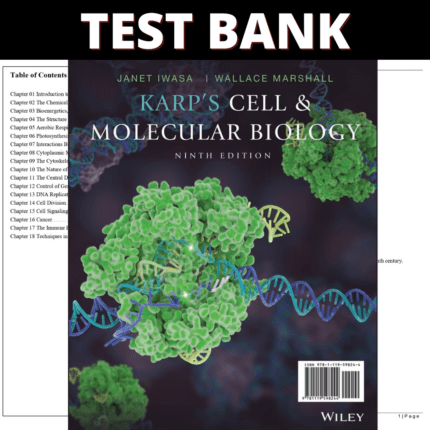 Test Bank Karp's Cell and Molecular Biology, 9th Edition (Karp, 2020)