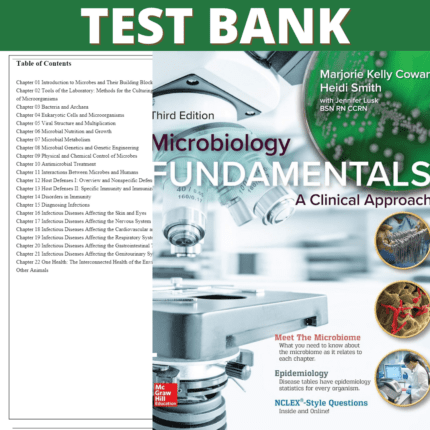 Test Bank for Microbiology Fundamentals-A Clinical Approach, 3rd Edition (Cowan, 2019)