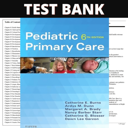 Test Bank Pediatric Primary Care 6th Edition (Burns, 2016)