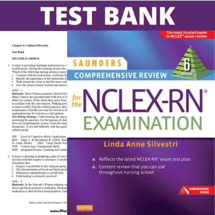 Test Bank - Saunders Comprehensive Review for the NCLEX-PN Examination 6th Edition (Silvestri, 2015)