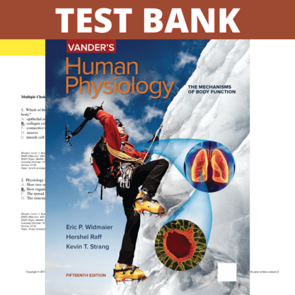 Test Bank Vander's Human Physiology 15th Edition (Widmaier, 2018)