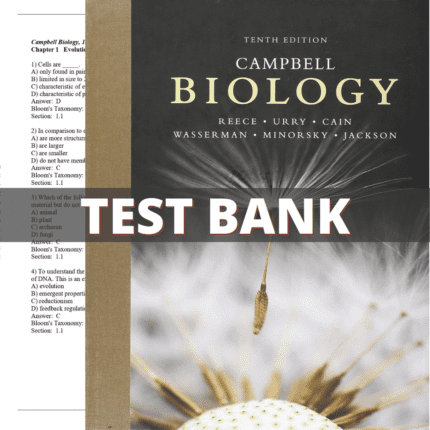 Test Bank for Campbell Biology, 10th Edition (Reece, 2019)2