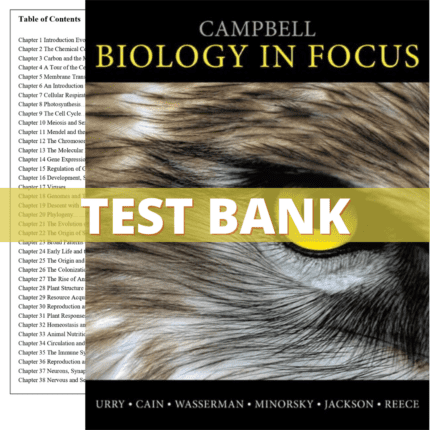 Test Bank for Campbell Biology in Focus, 1st Edition (Urry, 2014)