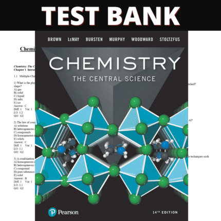 Test Bank for Chemistry The Central Science, 14th Edition (Brown, 2018)