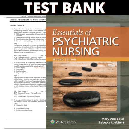 Test Bank for Essentials of Psychiatric Nursing, 2nd Edition (Boyd, 2020)