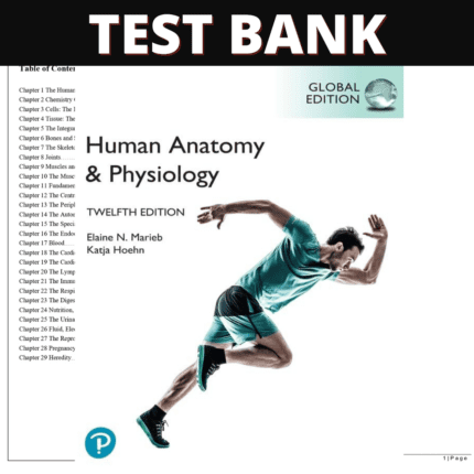 Test Bank Human Anatomy & Physiology, 12th Global Edition (Marieb, 2023)